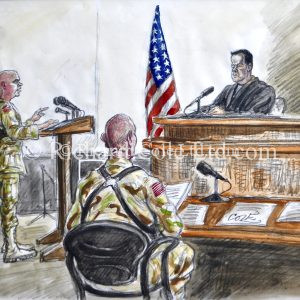 Abu Ghraib Courts Martial of American Soldiers. Baghdad, Iraq. 2004. CBS News.